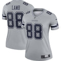 Women s Nike CeeDee Lamb Gray Dallas Cowboys Inverted Legend Jersey