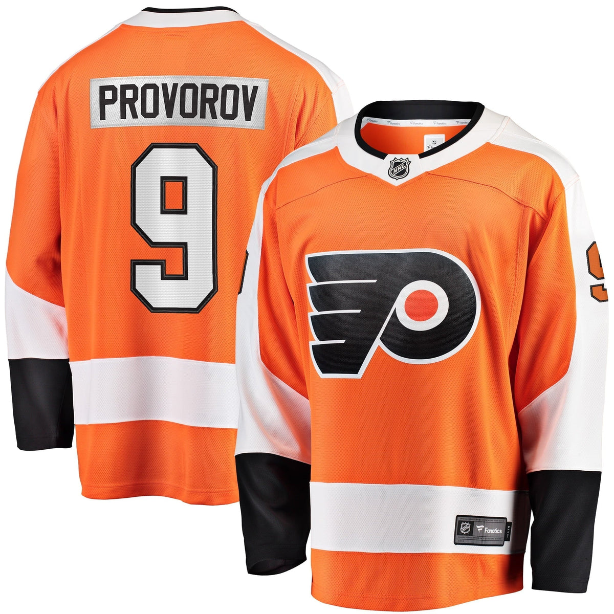 Men's Fanatics Branded Ivan Provorov Orange Philadelphia Flyers Home Breakaway Jersey
