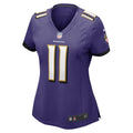 Women s Nike Jordans Stout Purple Baltimore Ravens Player Game Jersey