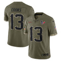 Brandin Cooks Houston Texans Nike 2022 Salute To Service Limited Jersey   Olive