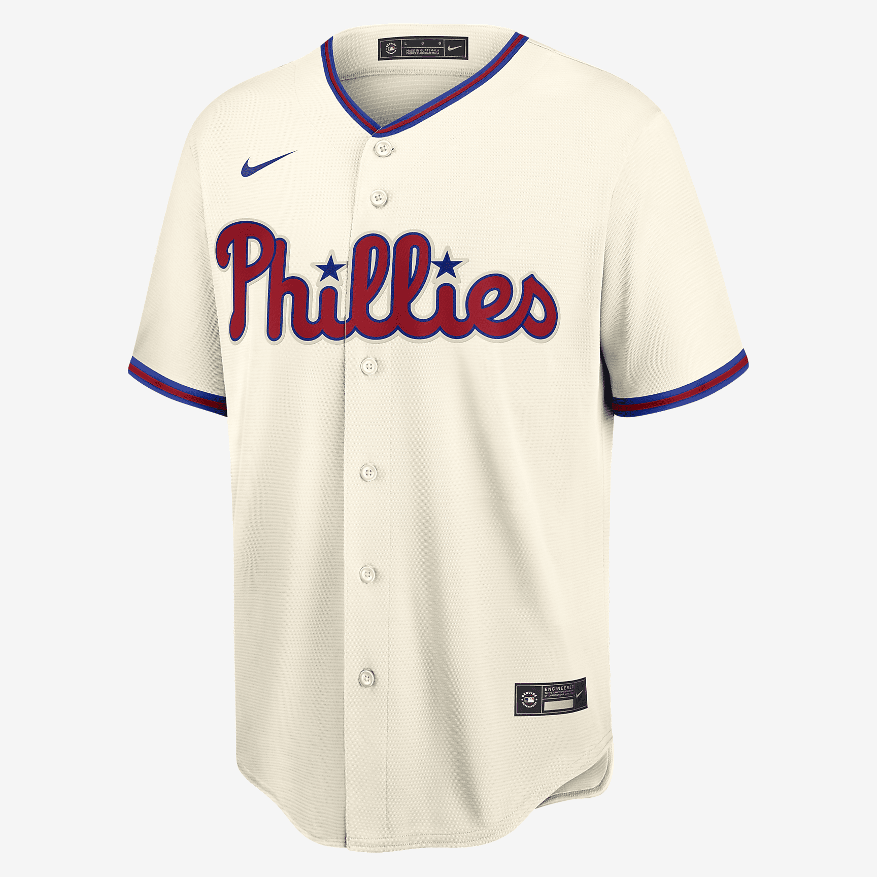 MLB Philadelphia Phillies Men's Replica Baseball Jersey - Cream