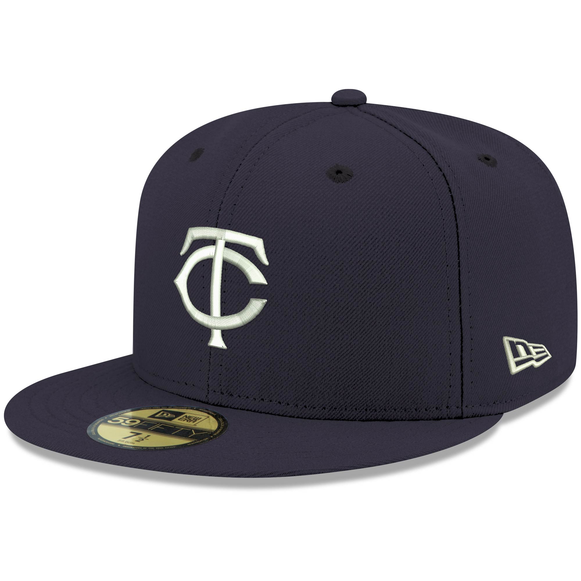 Minnesota Twins New Era White Logo 59FIFTY Fitted Hat - Navy