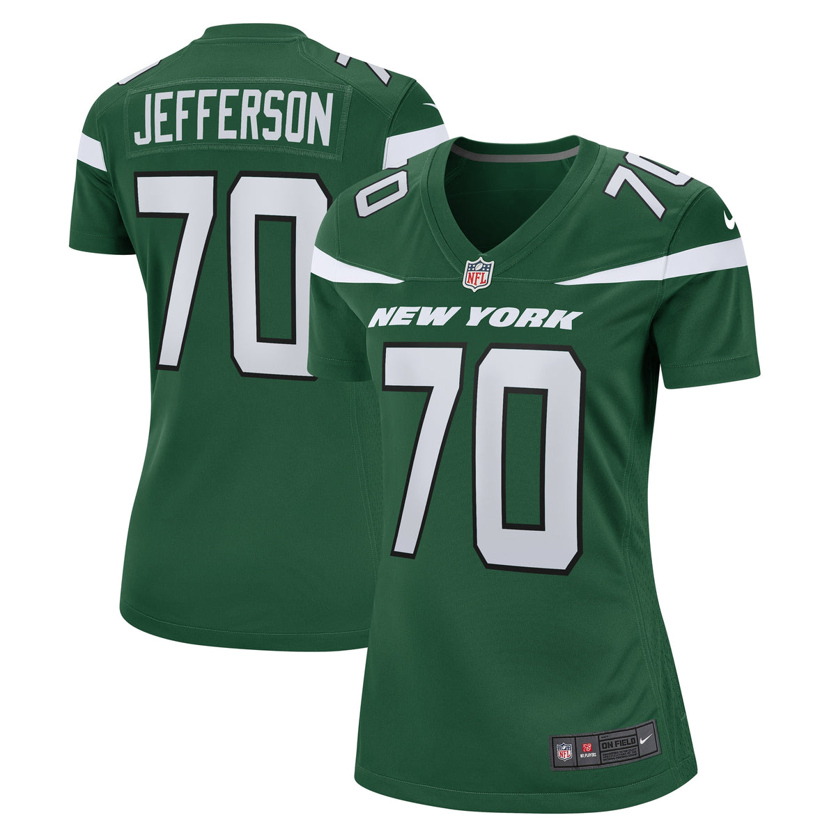 Quinton Jefferson New York Jets Nike Women s Team Game Jersey   Gotham Green