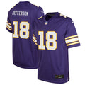 Justin Jefferson Minnesota Vikings Nike Youth Game Jersey   Purple