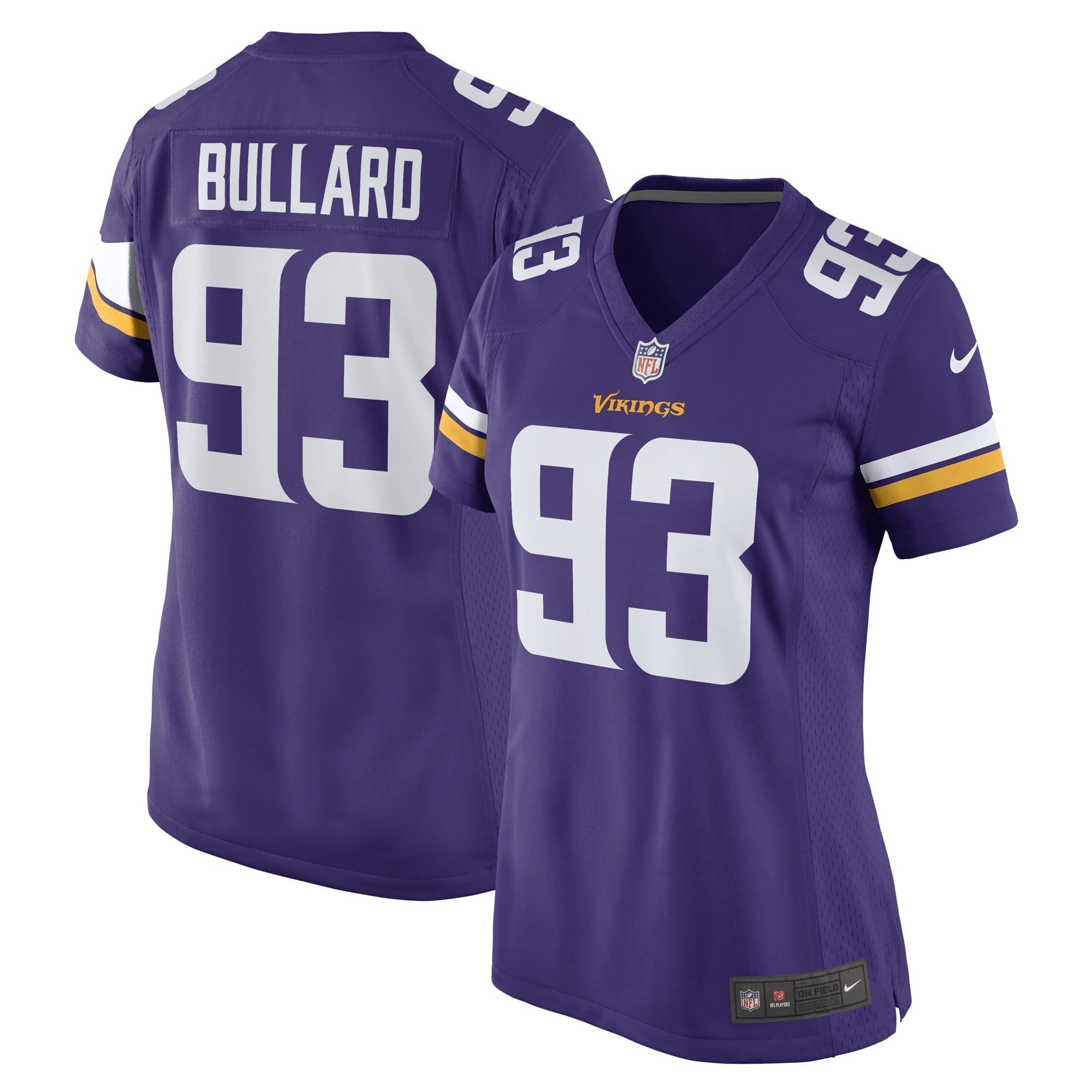 Women s Nike Jonathan Bullard Purple Minnesota Vikings Game Player Jersey