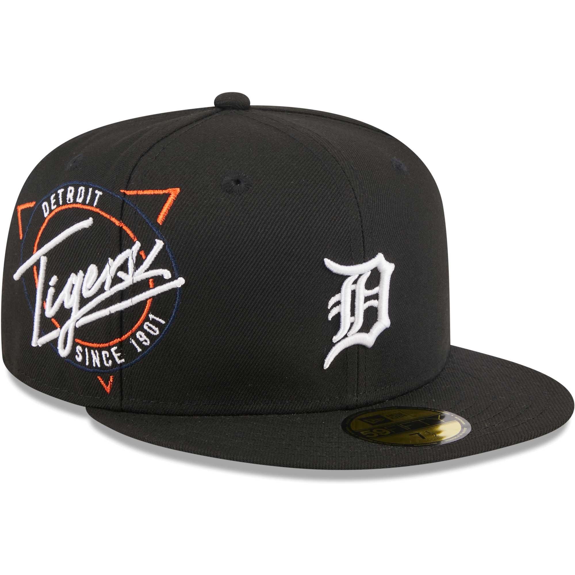 Detroit Tigers New Era Neon 59FIFTY Fitted Hat - Black