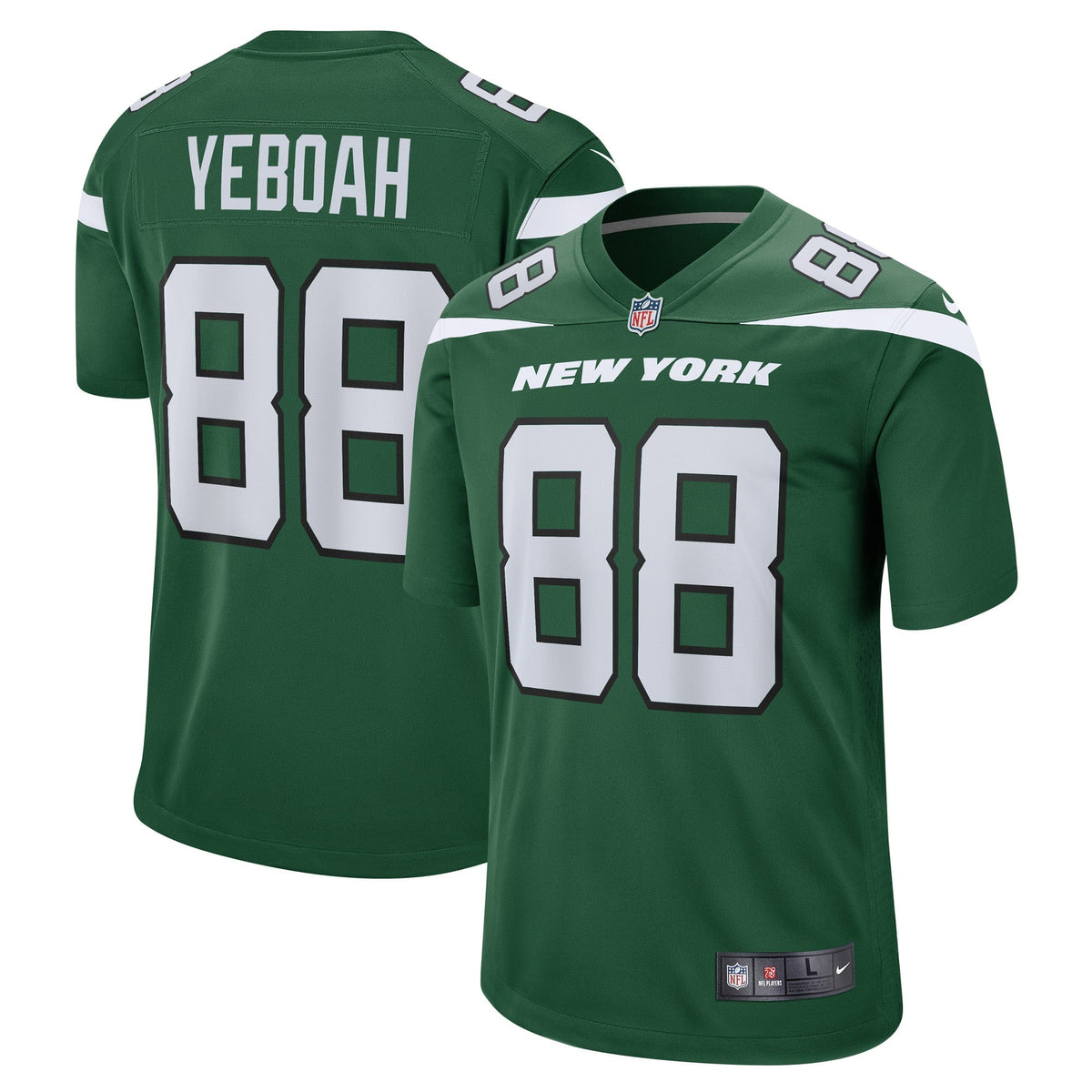Men s Nike Kenny Yeboah Gotham Green New York Jets Game Player Jersey