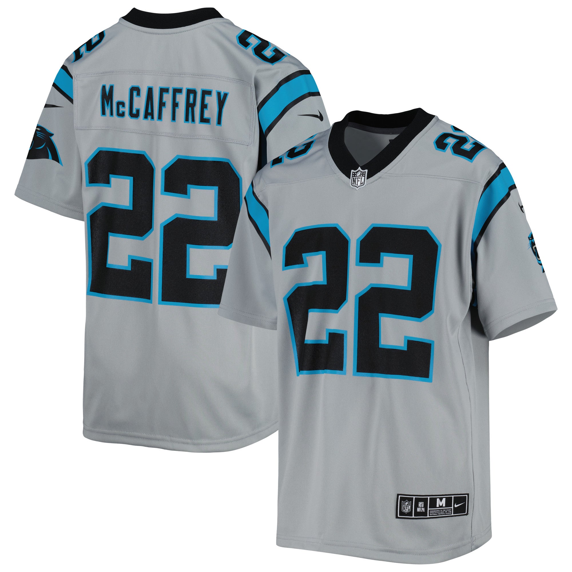 Christian McCaffrey Carolina Panthers Nike Youth Inverted Team Game Jersey   Silver