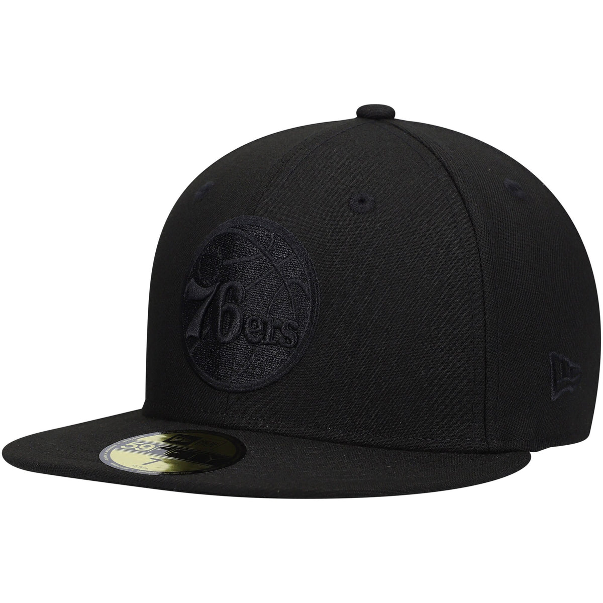 Philadelphia 76ers New Era Black On Black 59FIFTY Fitted Hat