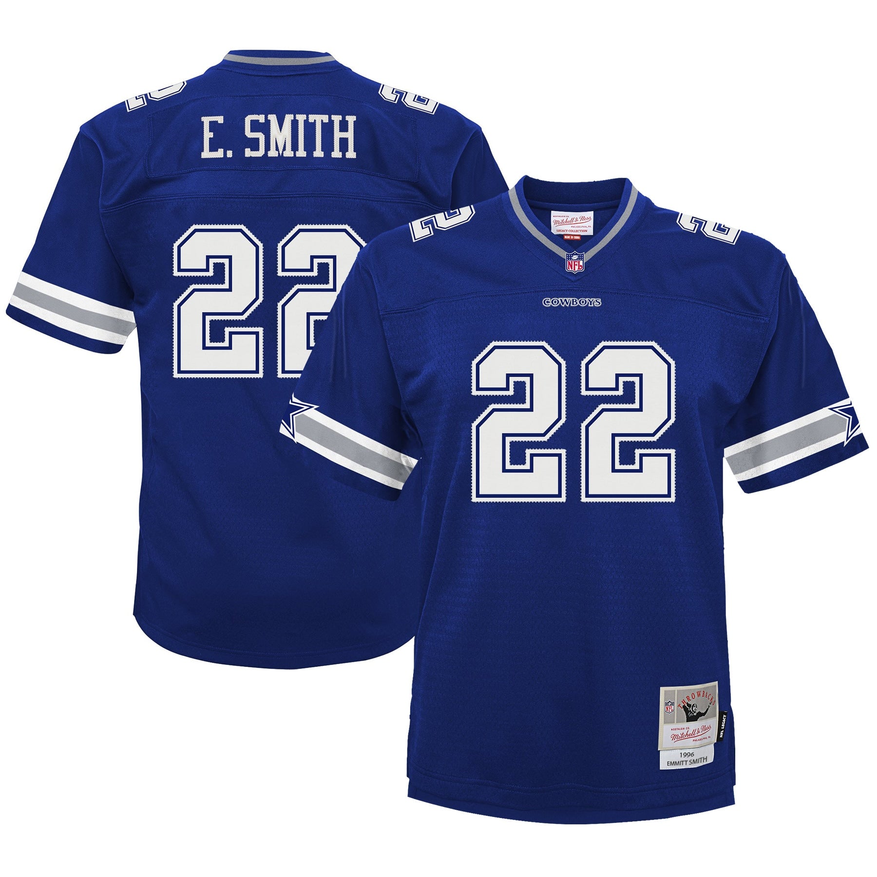 Emmitt Smith Dallas Cowboys Mitchell   Ness Youth Retired Player Legacy Jersey   Navy