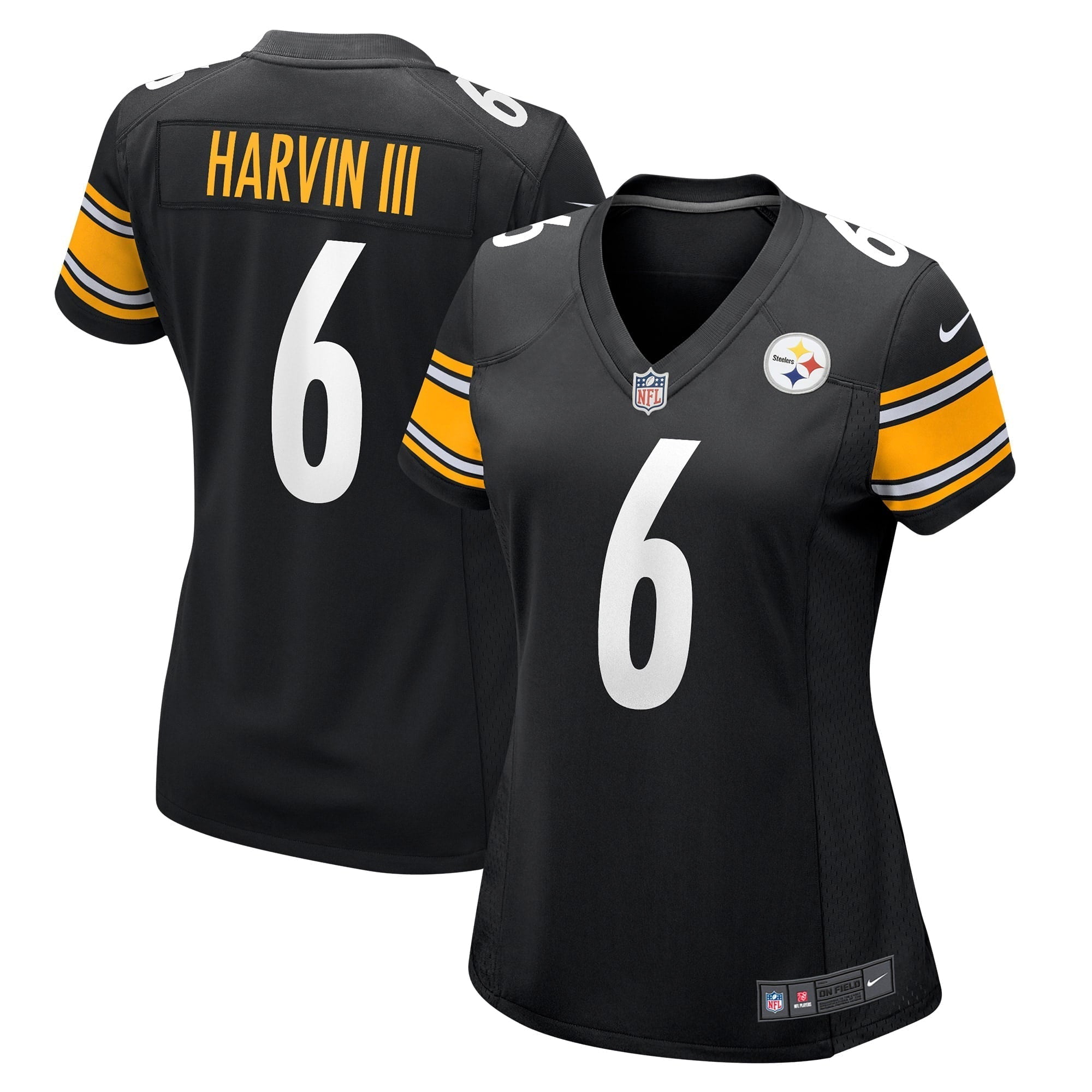 Women s Nike Pressley Harvin III Black Pittsburgh Steelers Game Jersey