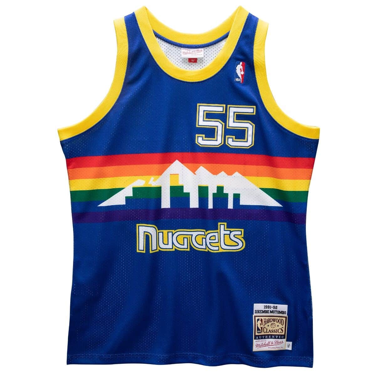 Authentic Jersey Denver Nuggets 1991-92 Dikembe Mutombo