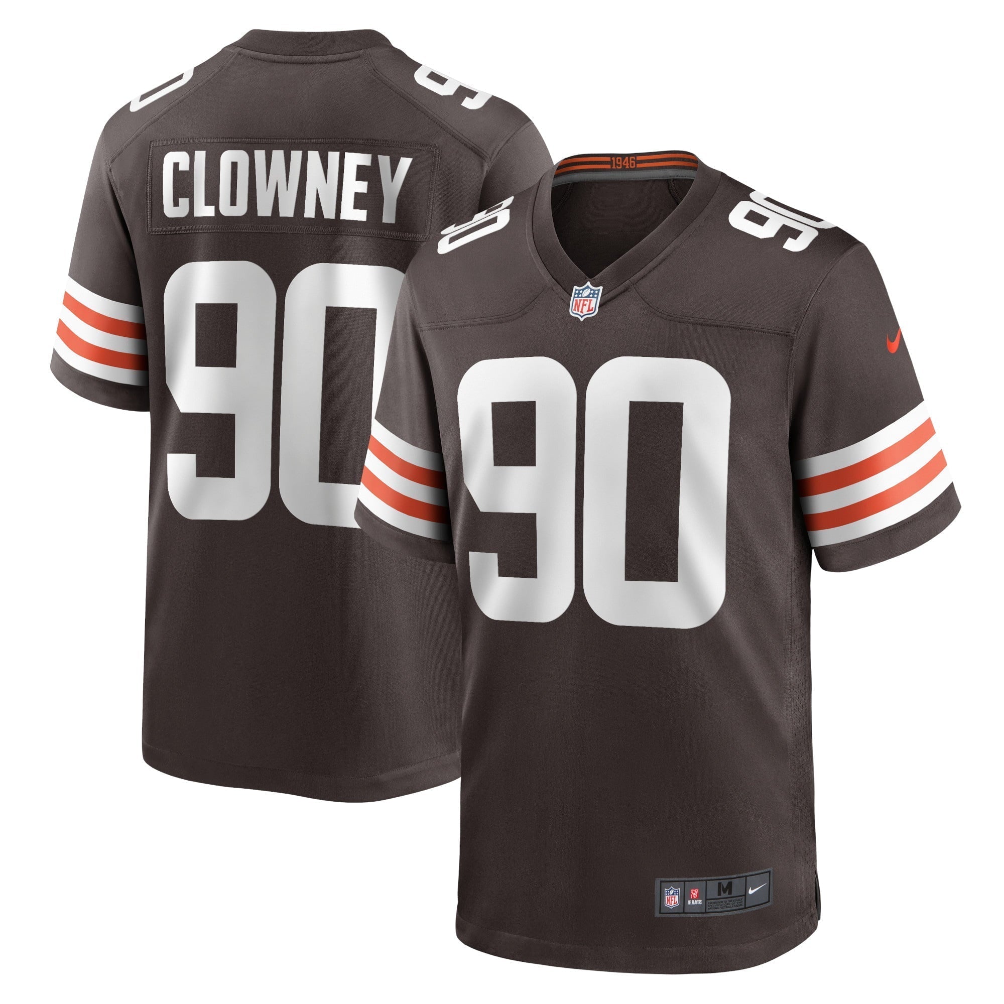 Men s Nike Jadeveon Clowney Brown Cleveland Browns Game Player Jersey