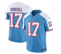 Men s Tennessee Titans Ryan Tannehill Blue White 2023 F.U.S.E. Vapor Limited Throwback Stitched Jersey