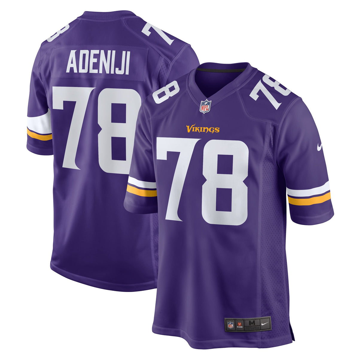 Hakeem Adeniji Minnesota Vikings Nike Team Game Jersey    Purple