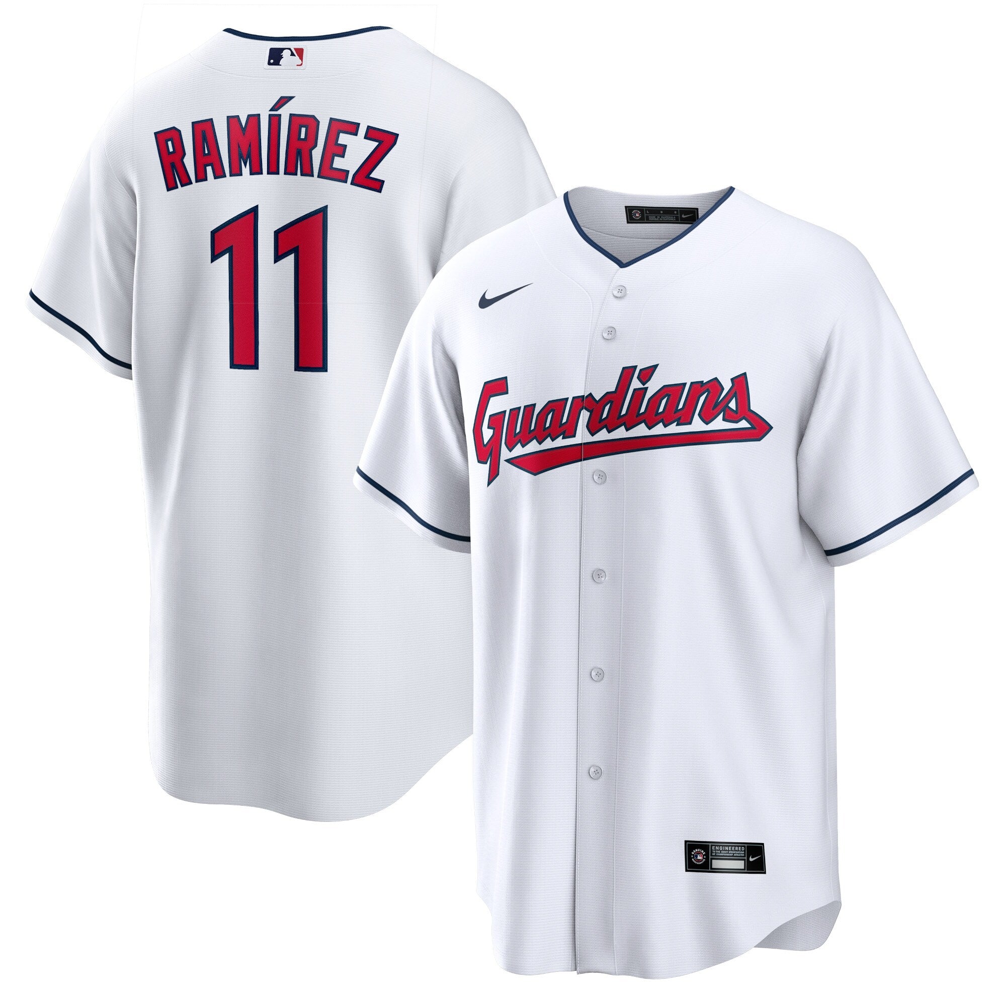Jose Ramirez Cleveland Guardians Nike Replica Player Jersey - White