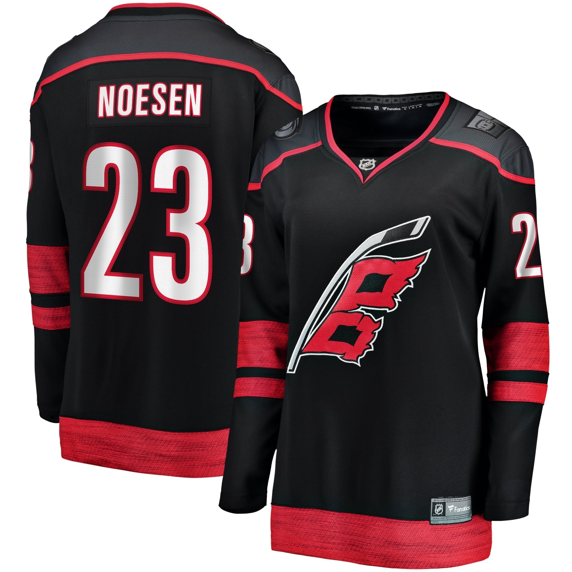 Women's Fanatics Branded Stefan Noesen Black Carolina Hurricanes Home Breakaway Player Jersey