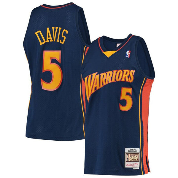 Men's Golden State Warriors Baron Davis 2006-07 Hardwood Classics Jersey - Navy