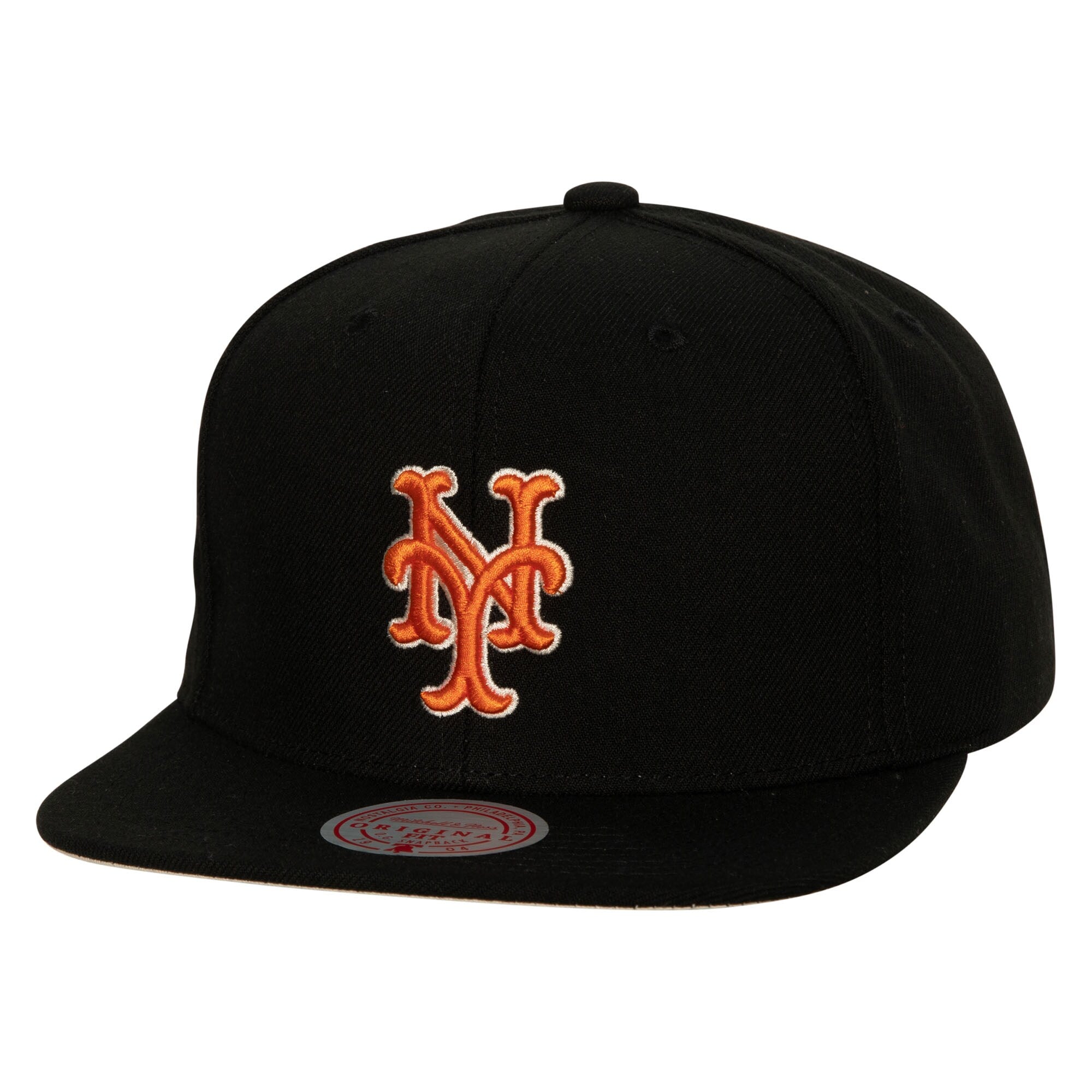 New York Mets Mitchell & Ness Cooperstown Collection True Classics Snapback Hat - Black