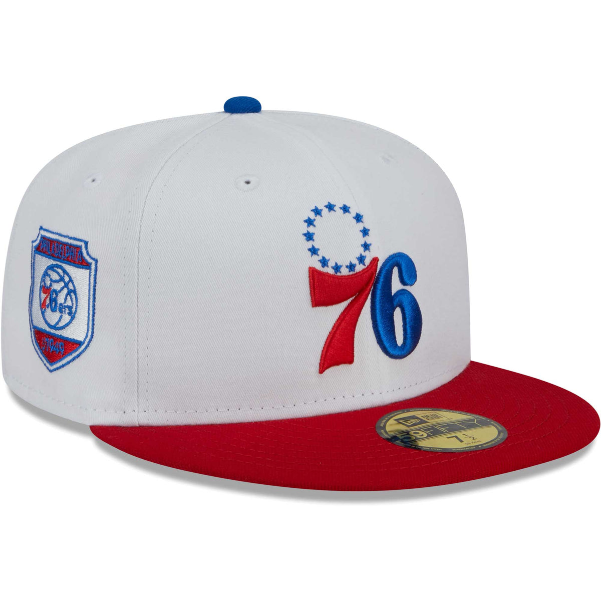 Philadelphia 76ers New Era 59FIFTY Fitted Hat - White/Red