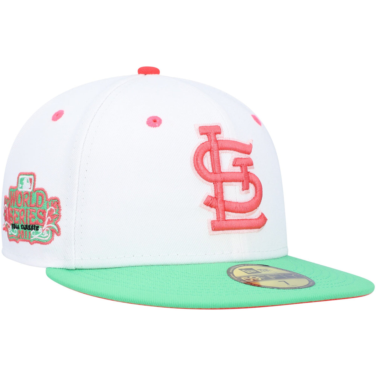 St. Louis Cardinals New Era 2011 World Series Watermelon Lolli 59FIFTY Fitted Hat - White/Green