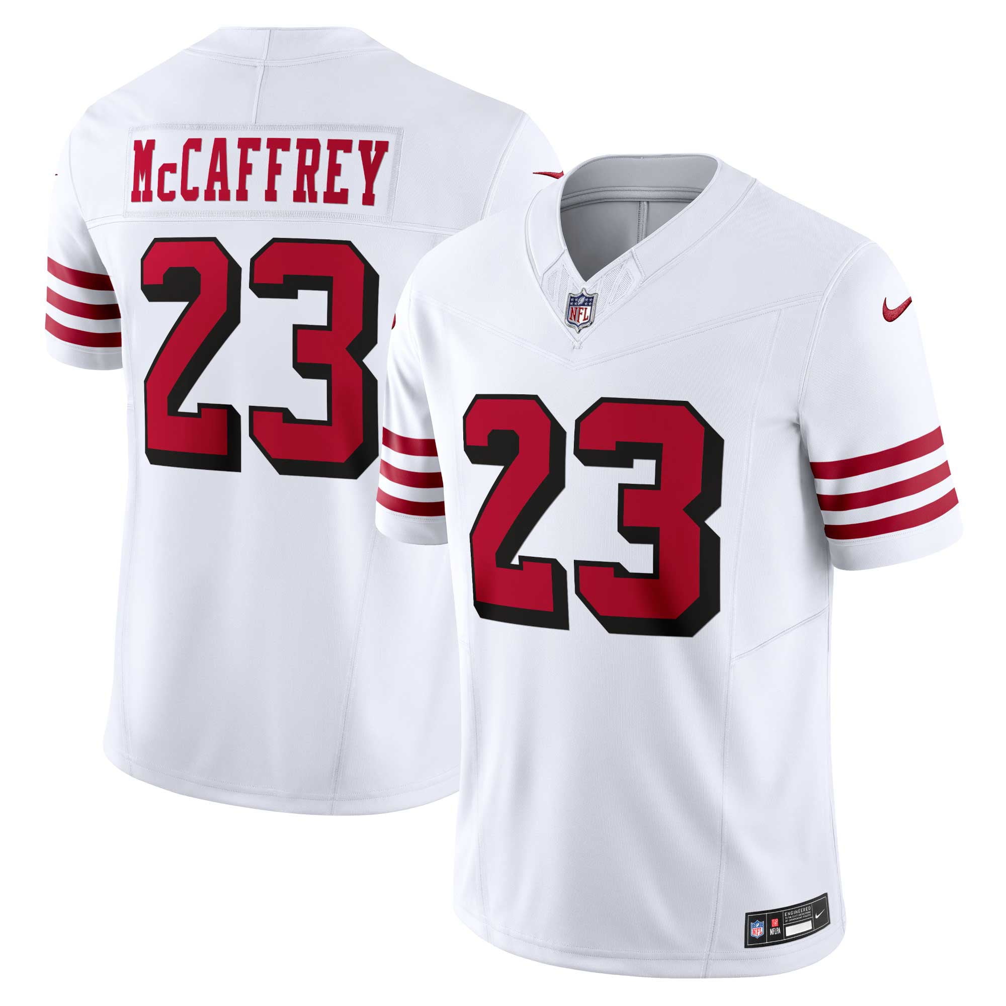 Men s Nike Christian McCaffrey White San Francisco 49ers Alternate Vapor F.U.S.E. Limited Jersey