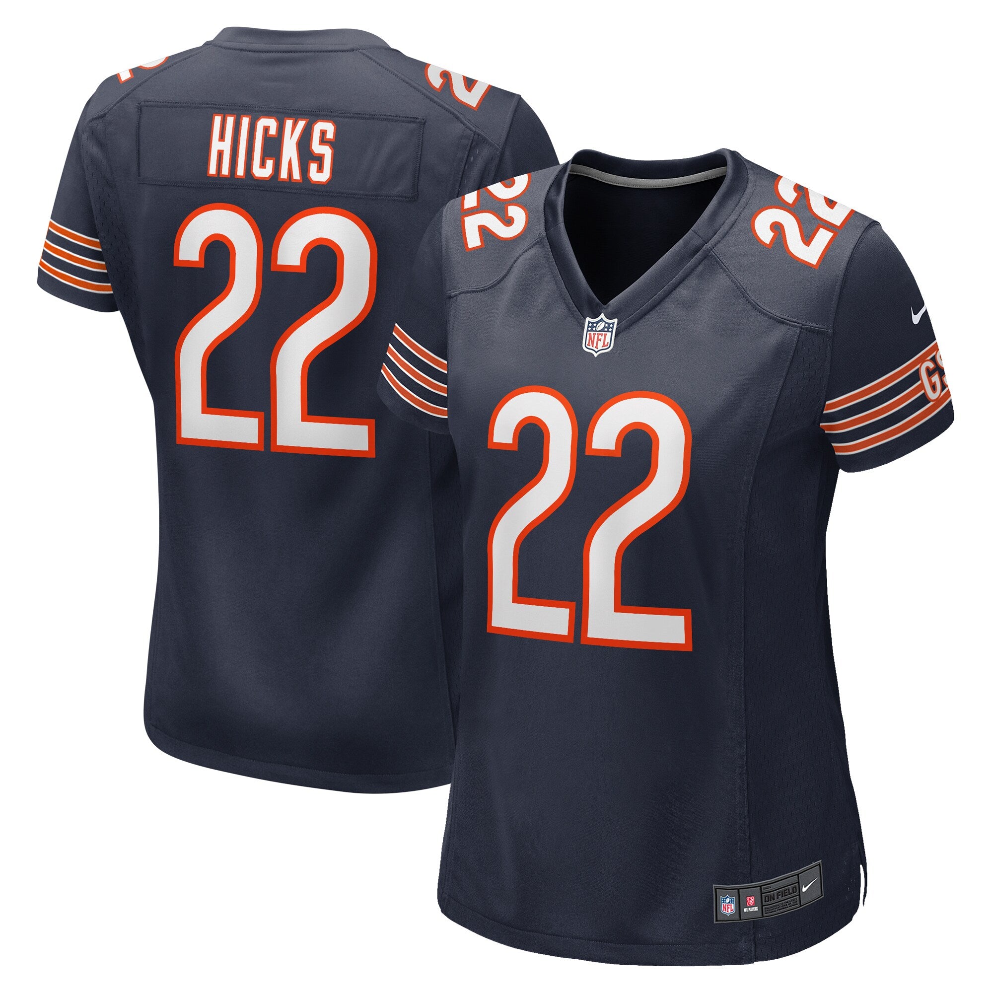 Elijah Hicks Chicago Bears Nike Women s Team Game Jersey    Navy