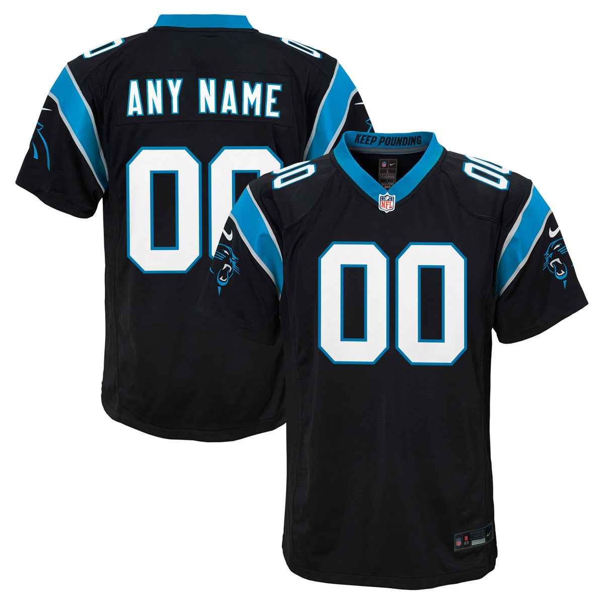 Carolina Panthers Nike Youth Custom Game Jersey   Black