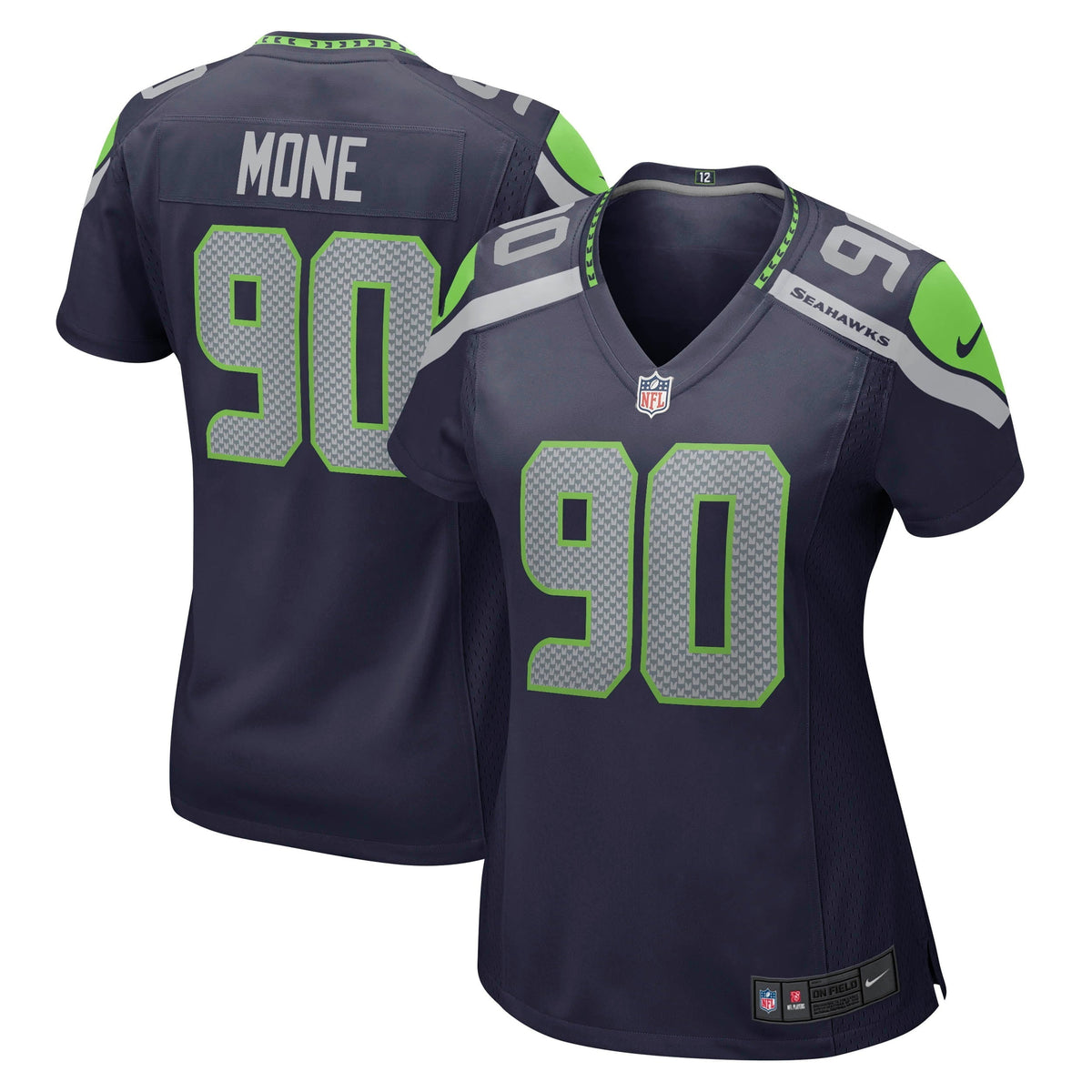 Women s Nike Bryan Mone College Navy Seattle Seahawks Game Jersey