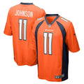 Men s Nike Josh Johnson Orange Denver Broncos Game Player Jersey