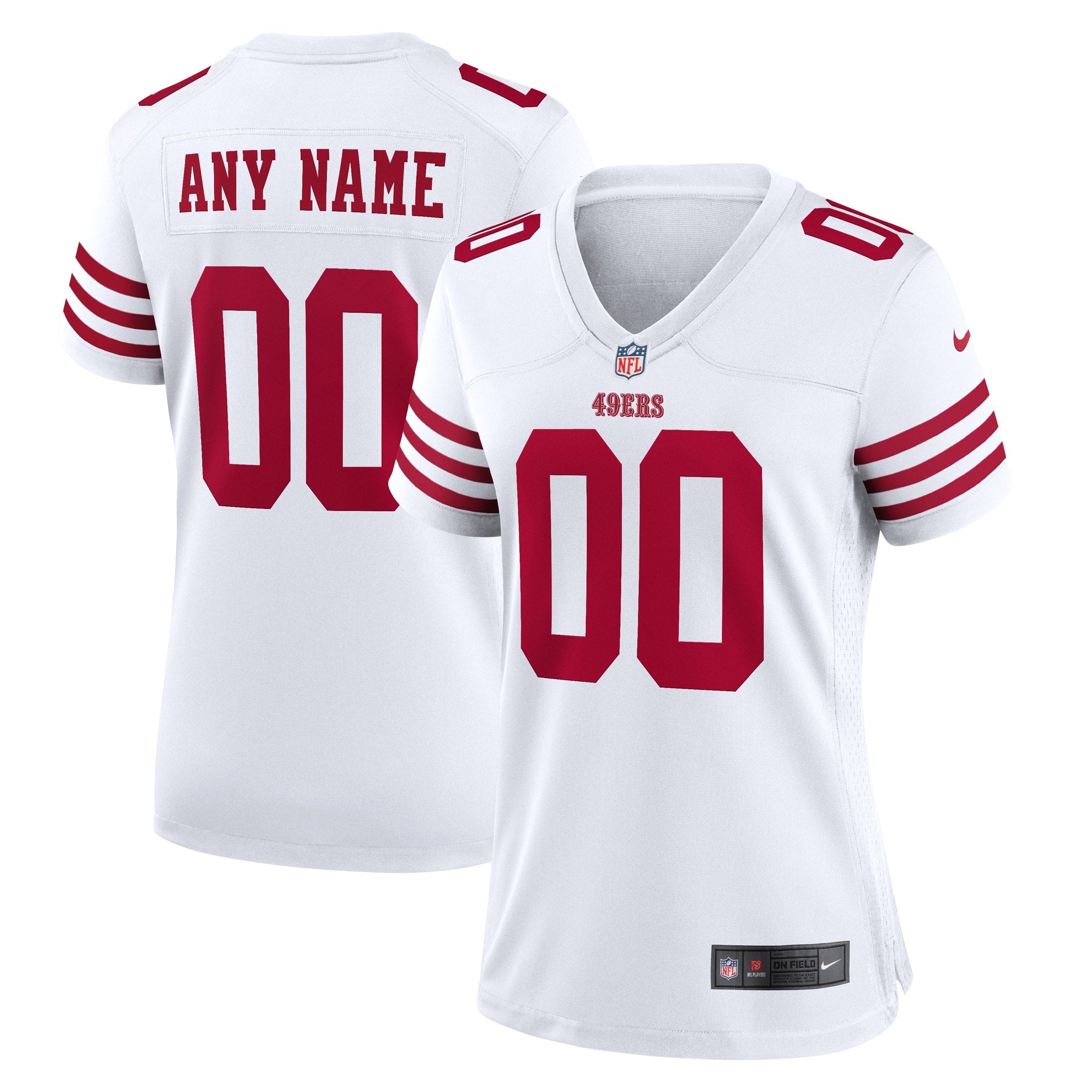 San Francisco 49ers Nike Women s Game Custom Jersey   White