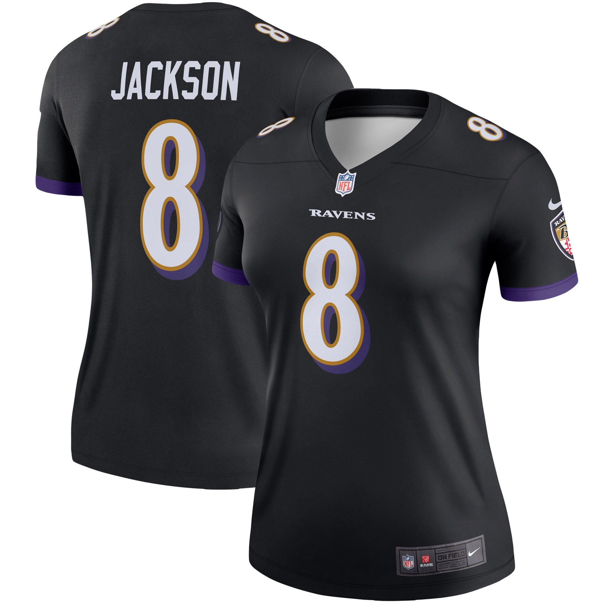 Lamar Jackson Baltimore Ravens Nike Women s Legend Team Jersey   Black
