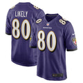 Men s Nike Isaiah Likely Purple Baltimore Ravens Player Game Jersey