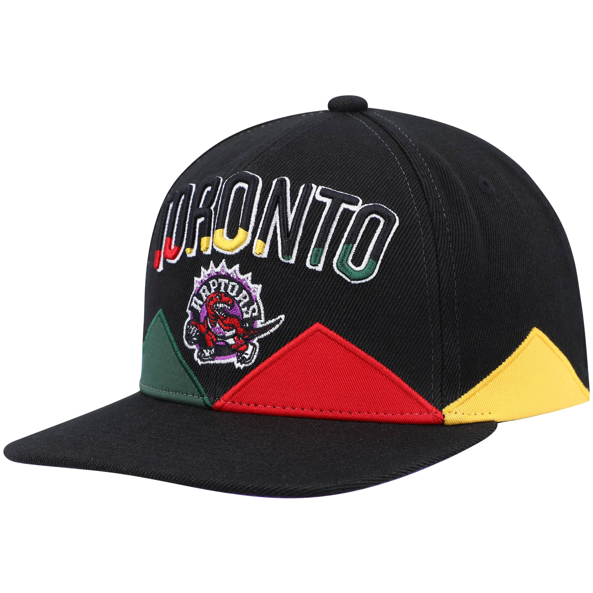 Toronto Raptors Mitchell & Ness Hardwood Classics Black History Month Snapback Hat - Black