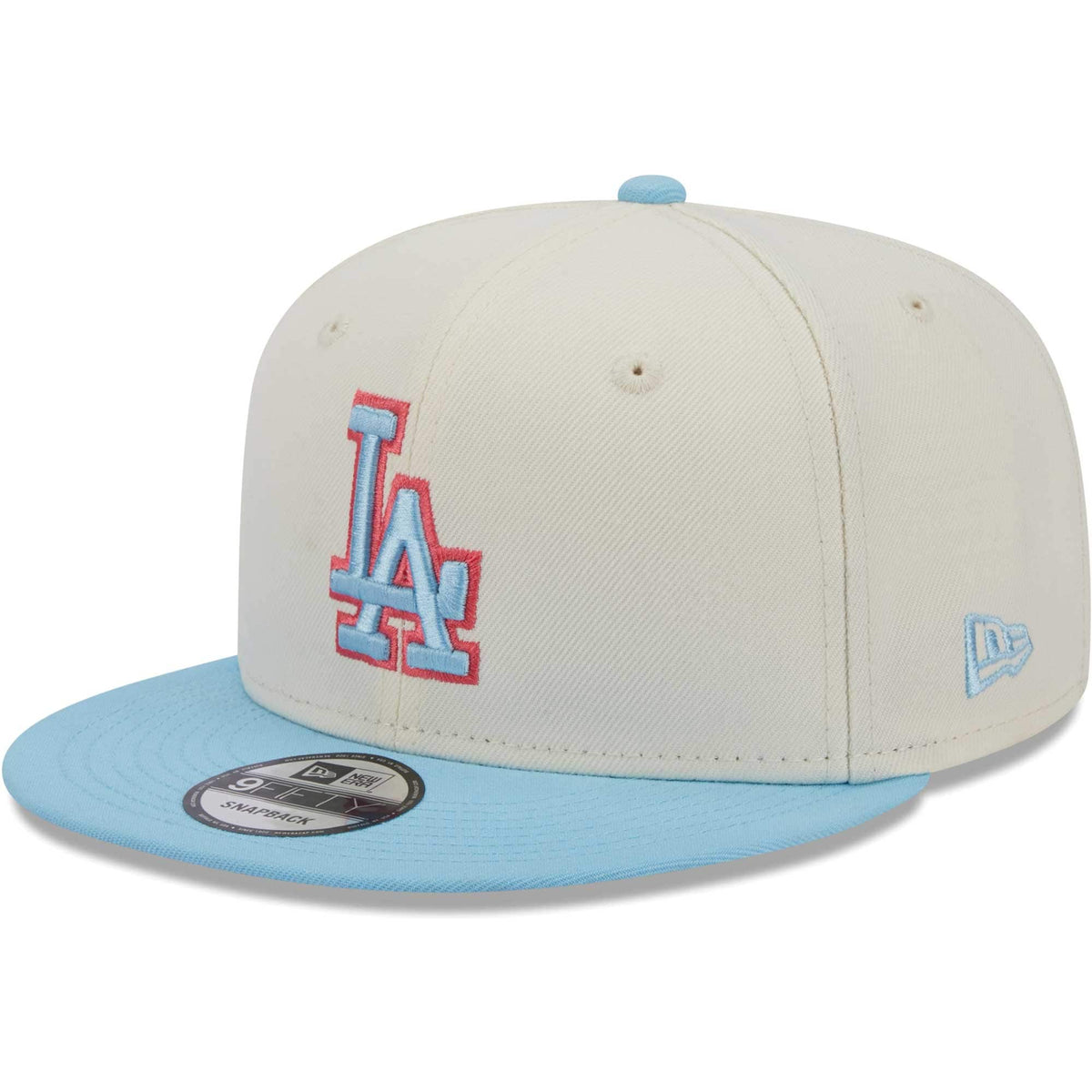 Los Angeles Dodgers New Era Spring Basic Two-Tone 9FIFTY Snapback Hat - Cream/Light Blue