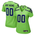 Seattle Seahawks Nike Women s Alternate Custom Game Jersey Neon Green
