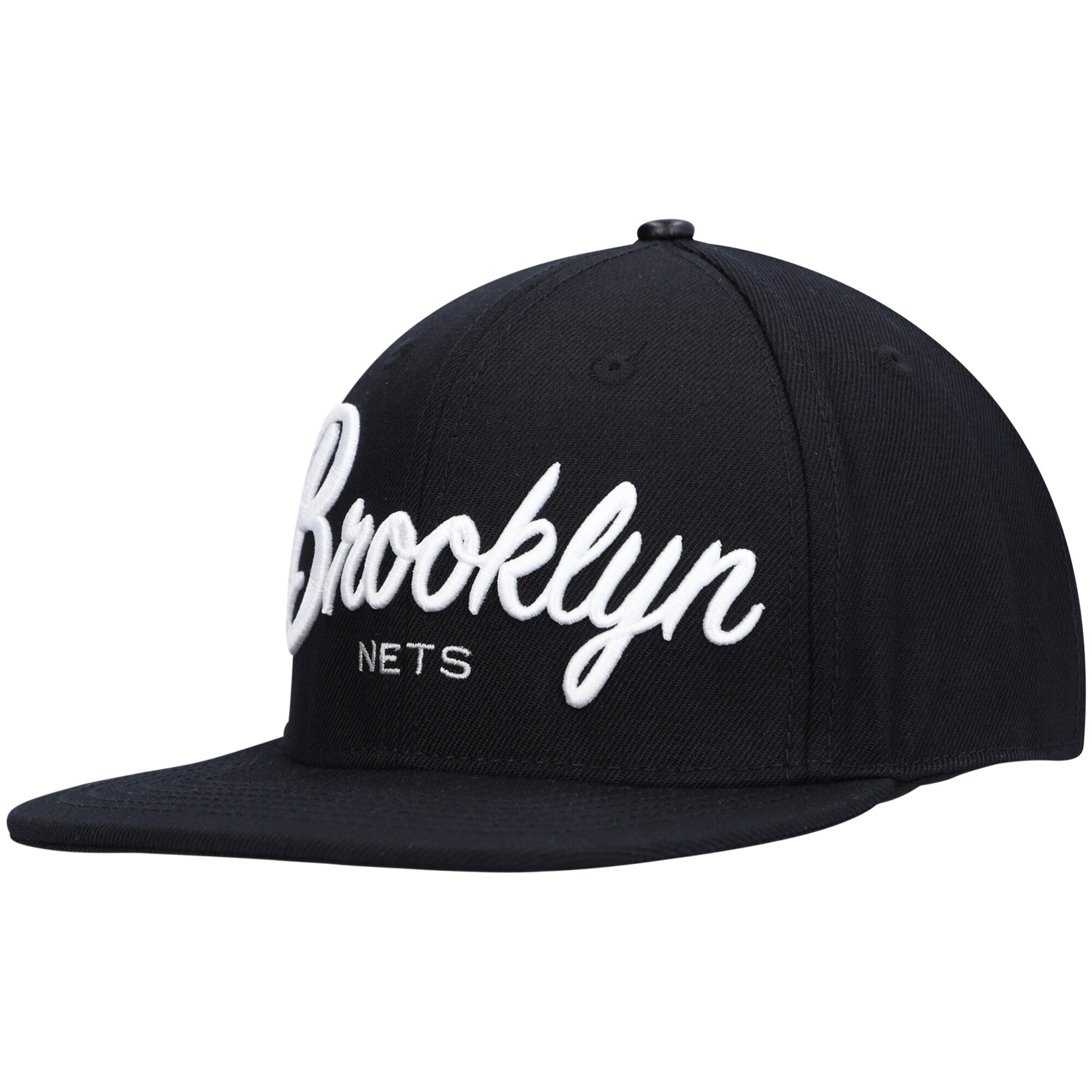 Brooklyn Nets Pro Standard Drop Shadow Script Snapback Hat - Black