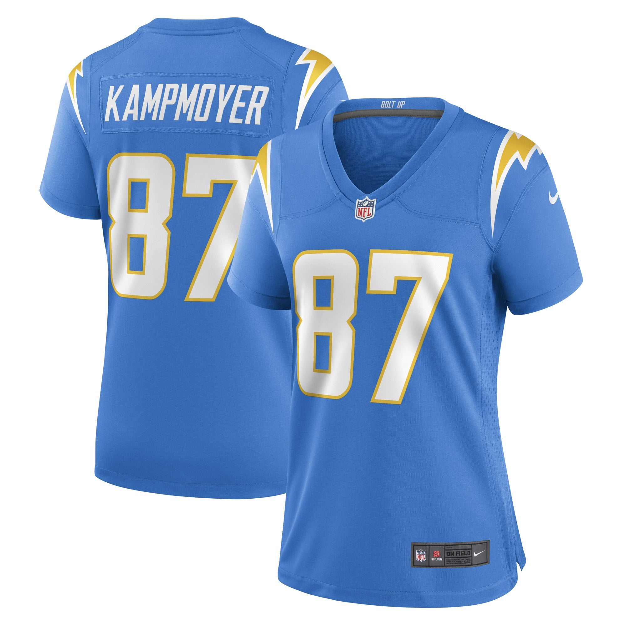 Hunter Kampmoyer Los Angeles Chargers Nike Women s Game Player Jersey   Powder Blue
