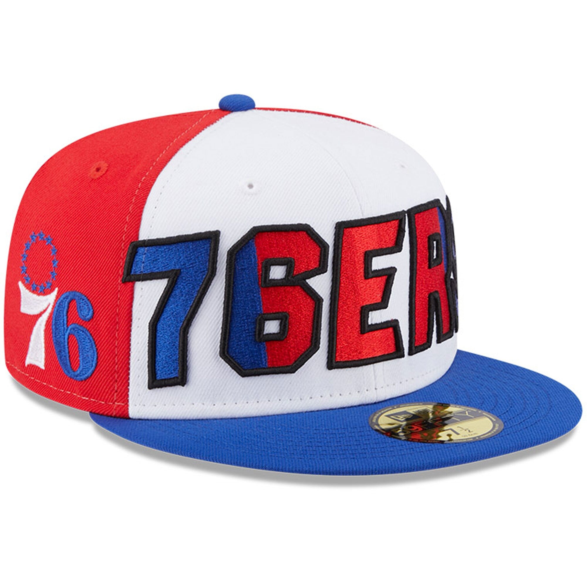 Philadelphia 76ers New Era Back Half 9FIFTY Fitted Hat - White/Royal
