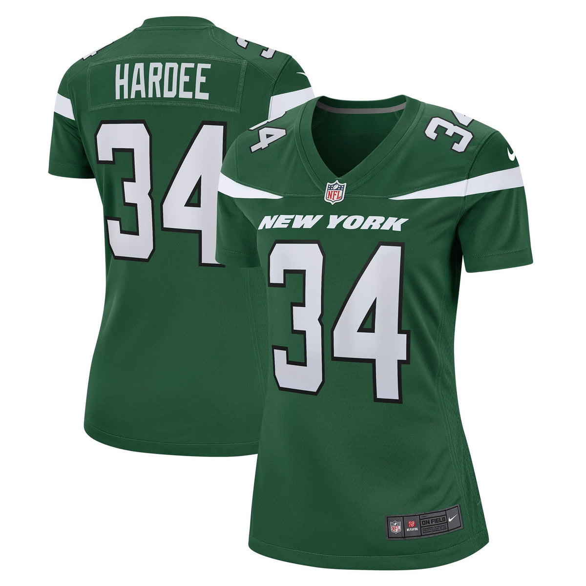 Women s Nike Justin Hardee Gotham Green New York Jets Game Jersey