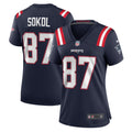 Women s Nike Matt Sokol Navy New England Patriots Game Player Jersey