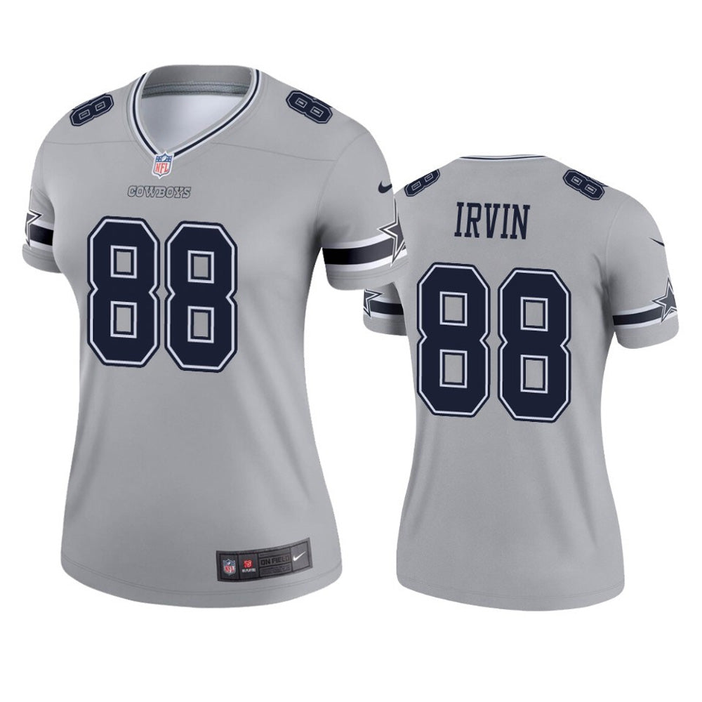 Women s Dallas Cowboys Michael Irvin Inverted Legend Jersey   Silver