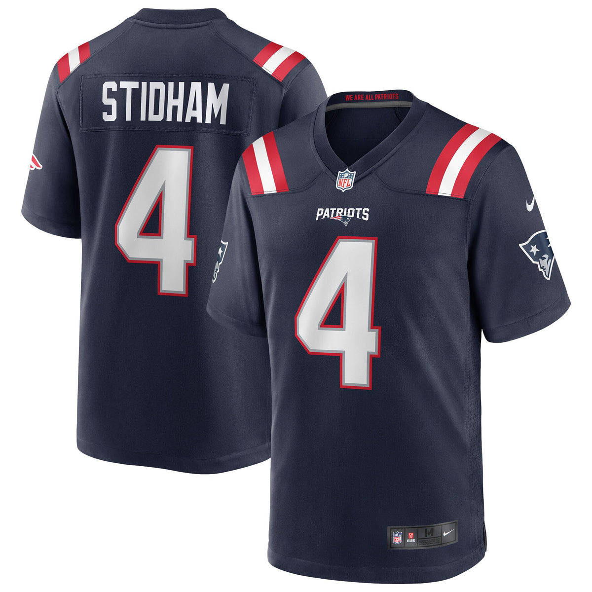 Jarrett Stidham New England Patriots Nike Game Jersey   Navy