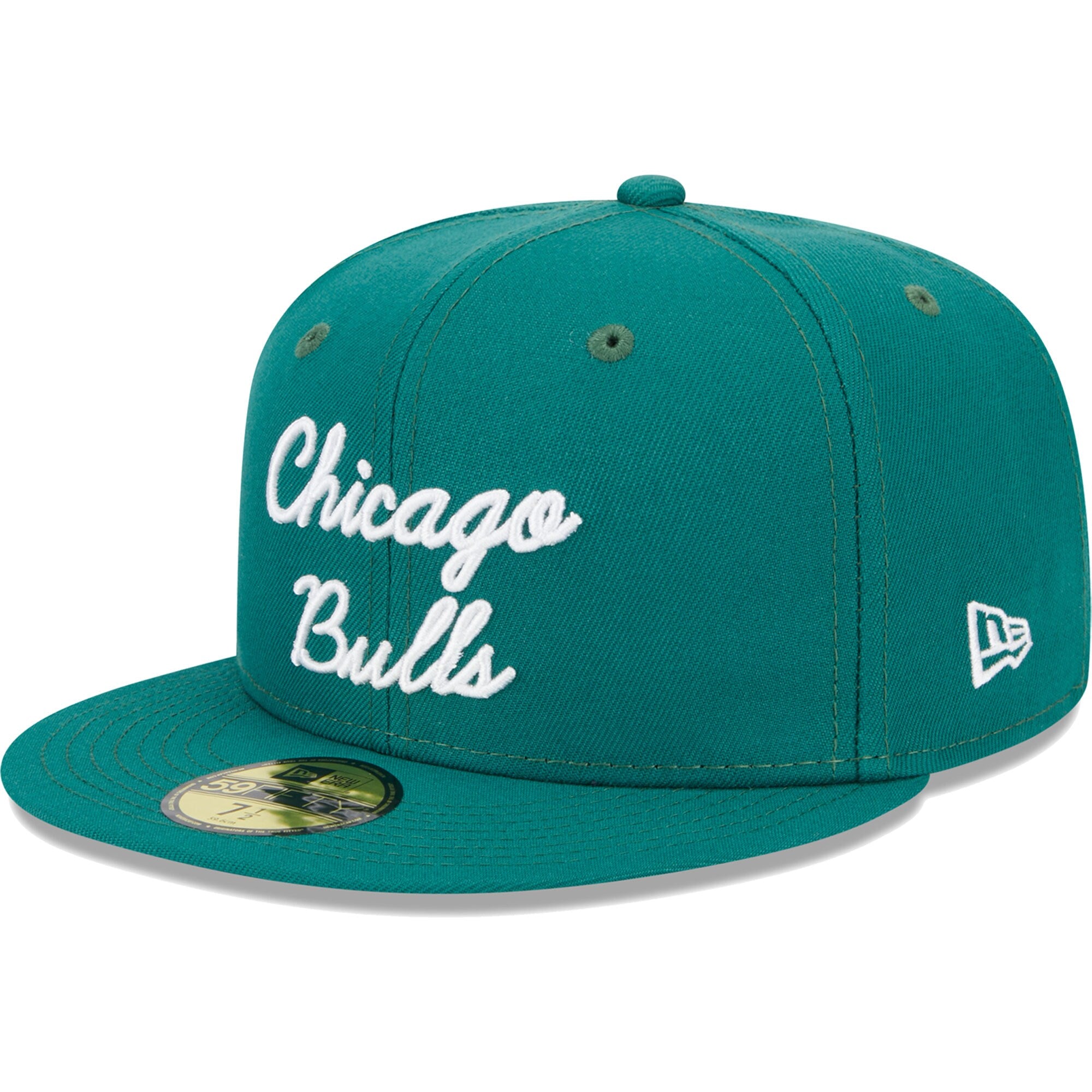 Chicago Bulls New Era Script 59FIFTY Fitted Hat - Augusta Green