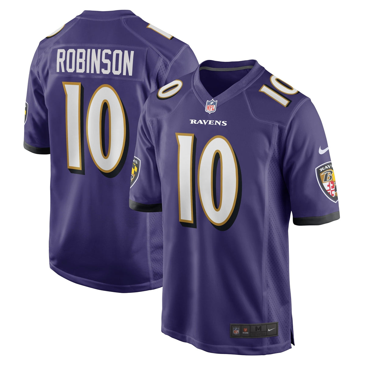Men s Nike Demarcus Robinson Purple Baltimore Ravens Game Player Jersey