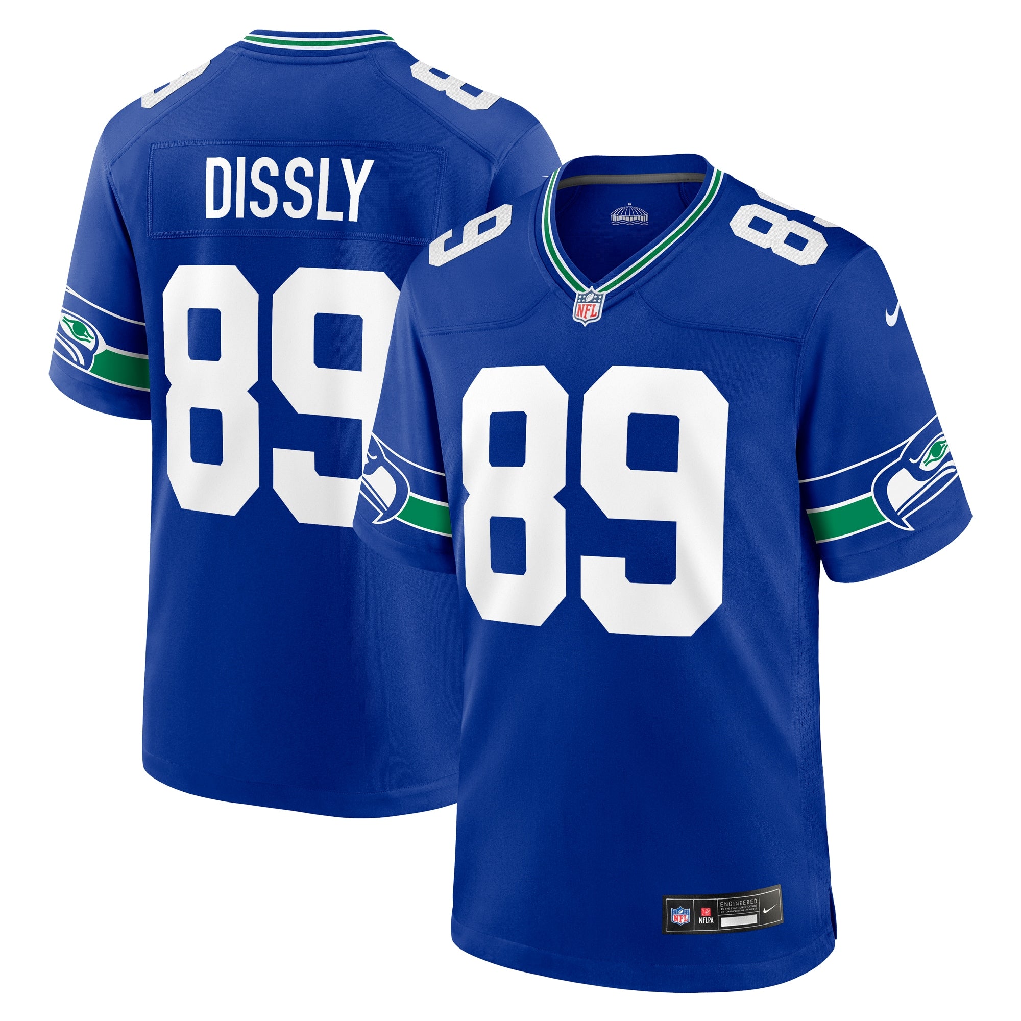 Will Dissly Seattle Seahawks Nike Throwback Player Game Jersey Royal