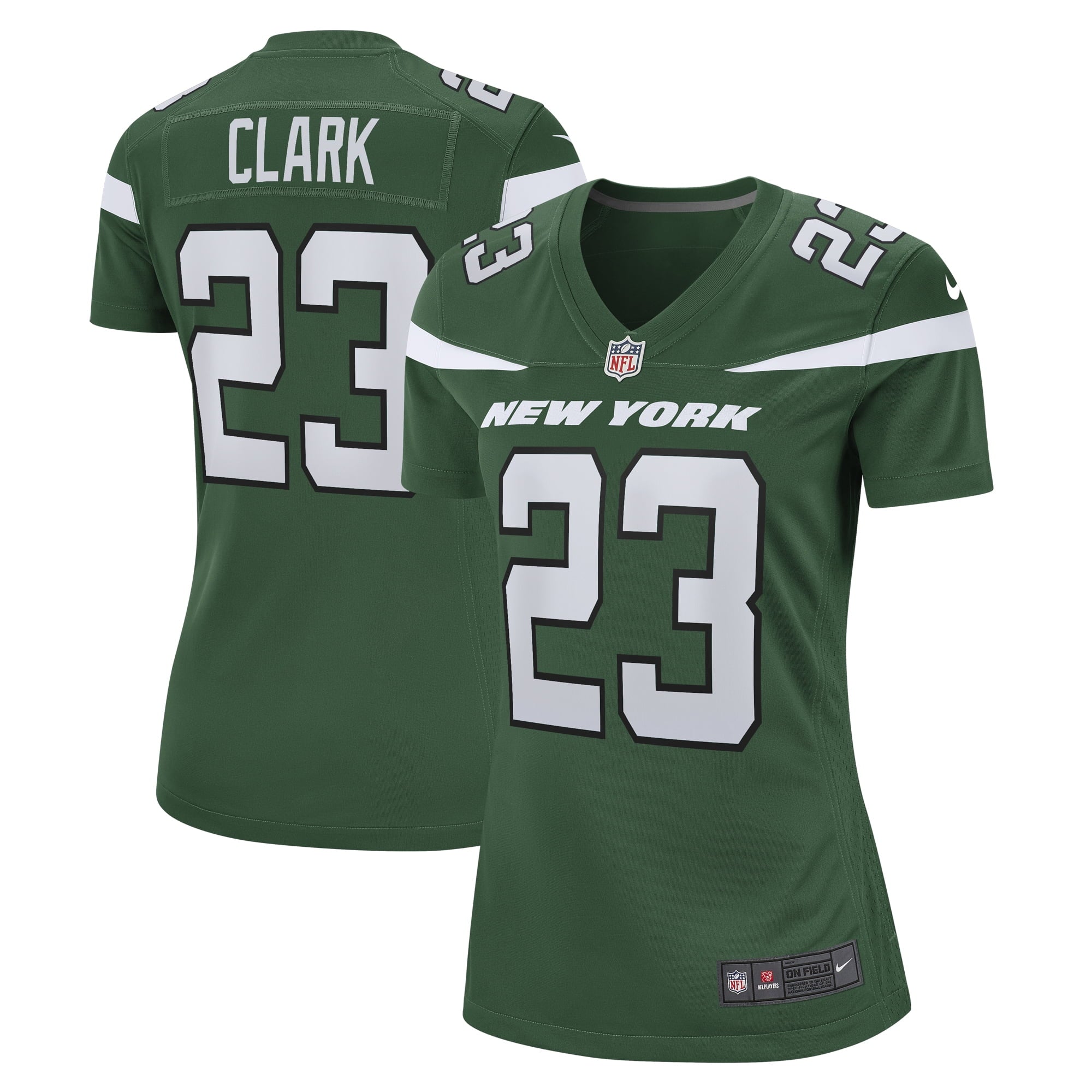 Women s Nike Chuck Clark Gotham Green New York Jets Team Game Jersey