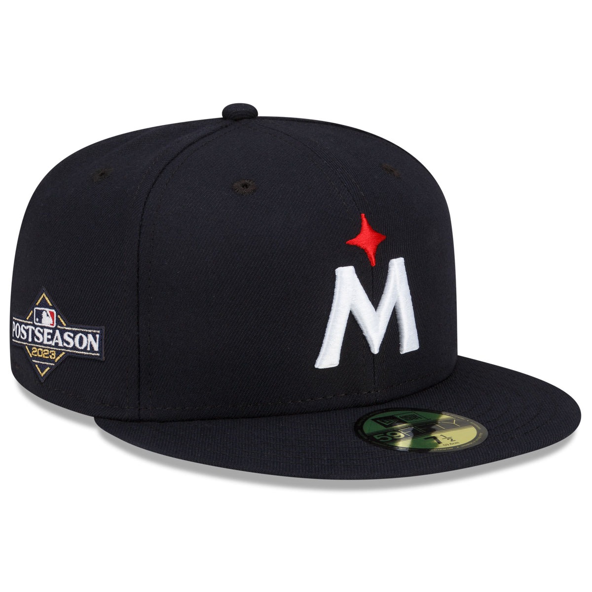 Minnesota Twins New Era 2023 Postseason Side Patch 59FIFTY Fitted Hat Navy