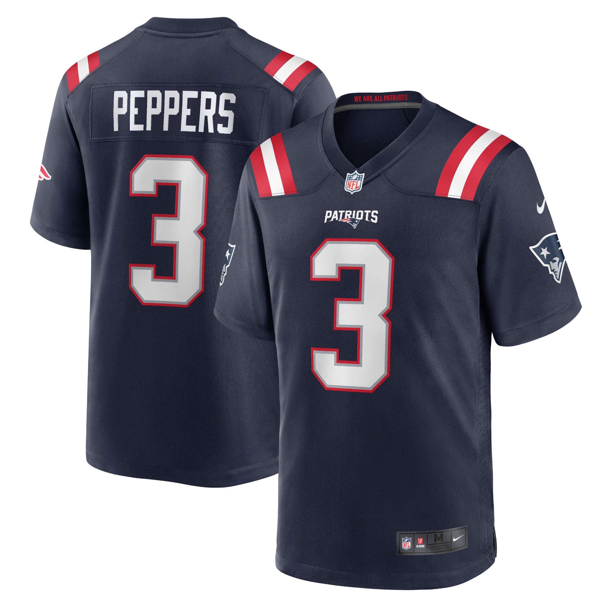 Jabrill Peppers New England Patriots Nike Game Jersey   Navy