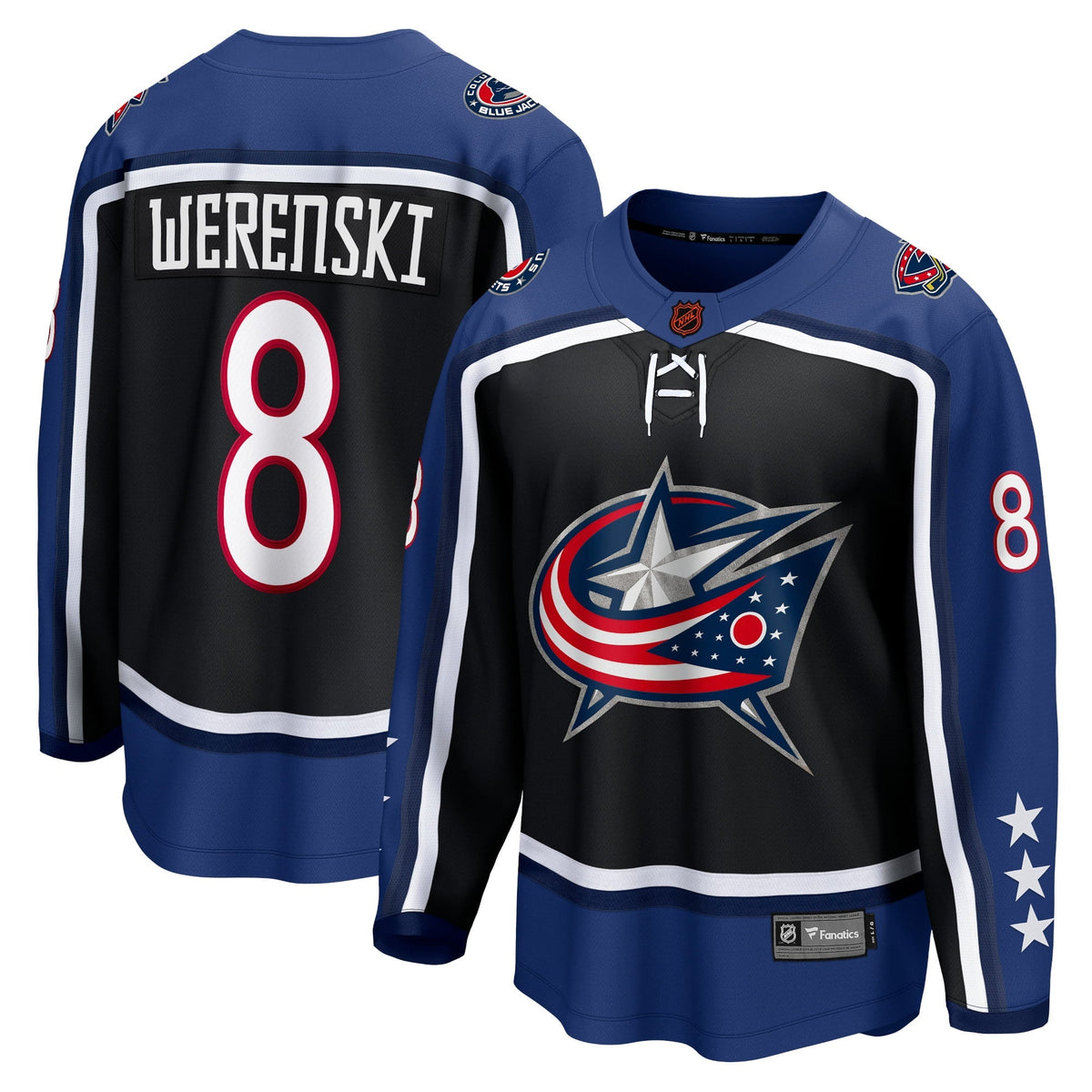 Men's Fanatics Branded Zach Werenski Black Columbus Blue Jackets Special Edition 2.0 Breakaway Player Jersey